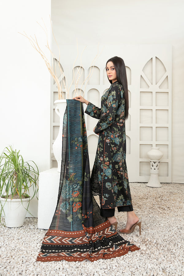 Harika by Tawakkal Fabrics Embroidered Viscose Unstitched 3Pc Suit D-4048
