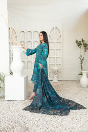Harika by Tawakkal Fabrics Embroidered Viscose Unstitched 3Pc Suit D-4049