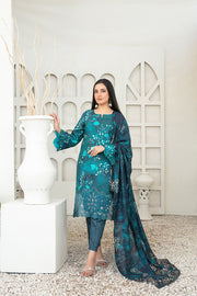 Harika by Tawakkal Fabrics Embroidered Viscose Unstitched 3Pc Suit D-4049