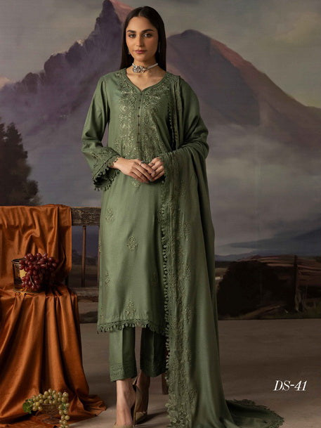 Dastaan by Riaz Arts Vol-02 Leather Peach Unstitched 3Pc Suit DS-41