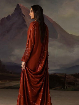 Dastaan by Riaz Arts Vol-02 Leather Peach Unstitched 3Pc Suit DS-43