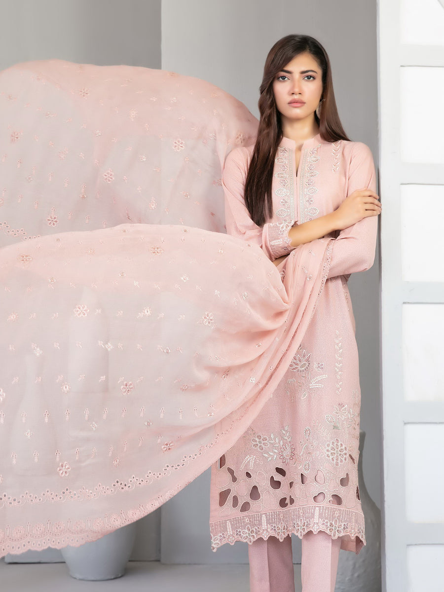 Mizal by Tawakkal Fabrics Embroidered Karandi Unstitched 3Pc Suit D-4379