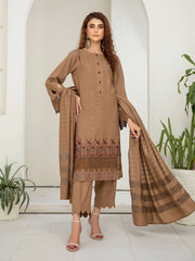 Waresha Luxury Embroidered Dhanak Unstitched 3Pc Suit D-44