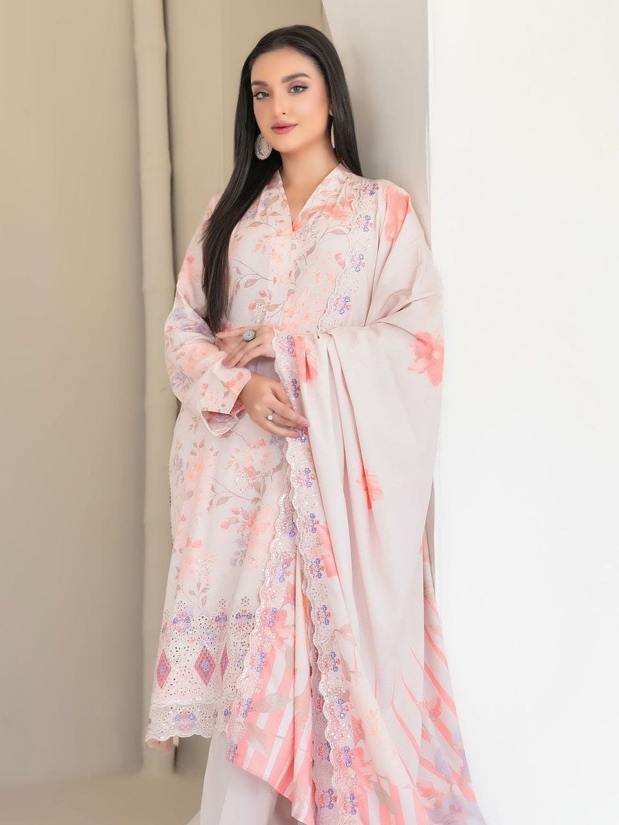 Muskaan by Tawakkal Fabrics Embroidered Staple Unstitched 3Pc Suit D-4416
