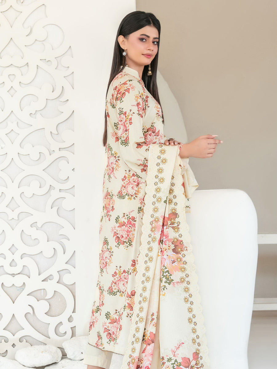 Muskaan by Tawakkal Fabrics Embroidered Staple Unstitched 3Pc Suit D-4417