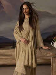 Dastaan by Riaz Arts Vol-02 Leather Peach Unstitched 3Pc Suit DS-45