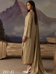 Dastaan by Riaz Arts Vol-02 Leather Peach Unstitched 3Pc Suit DS-45