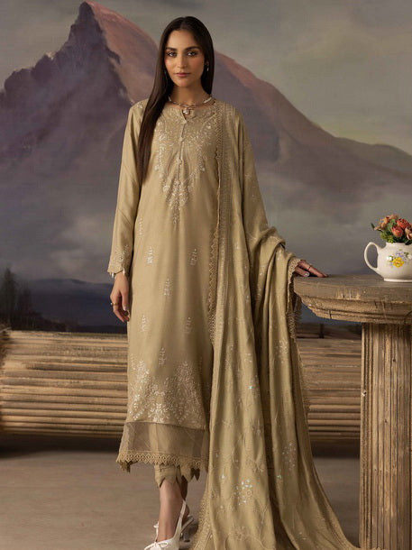 Dastaan by Riaz Arts Vol-02 Leather Peach Unstitched 3Pc Suit DS-45