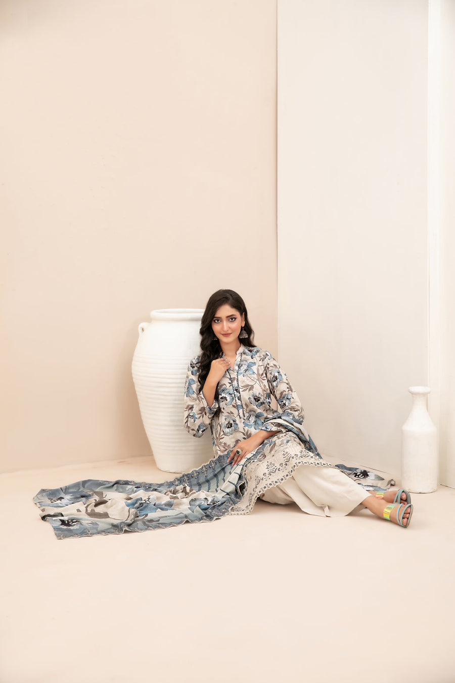 Misbah by Tawakkal Fabrics Embroidered Staple Unstitched 3Pc Suit D-4514