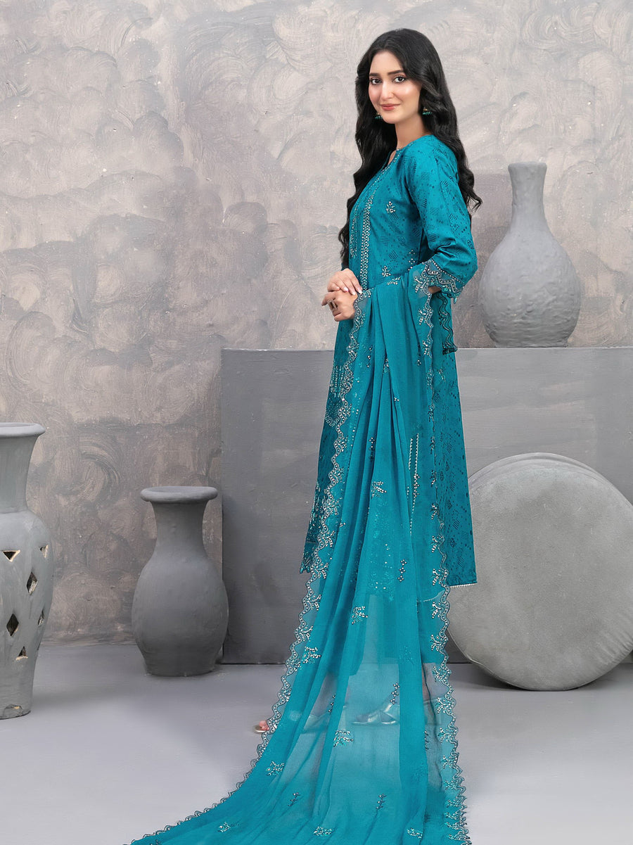 Nafyssah by Tawakkal Fabrics Viscose Jacquard Unstitched 3Pc Suit D-4560