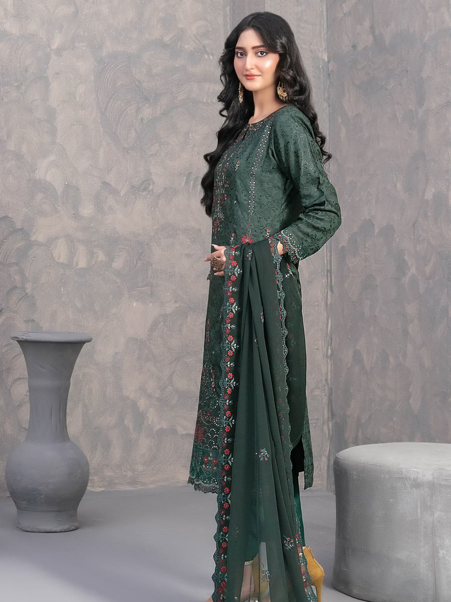 Nafyssah by Tawakkal Fabrics Viscose Jacquard Unstitched 3Pc Suit D-4564