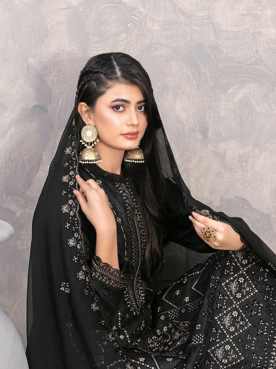 Nafyssah by Tawakkal Fabrics Viscose Jacquard Unstitched 3Pc Suit D-4565