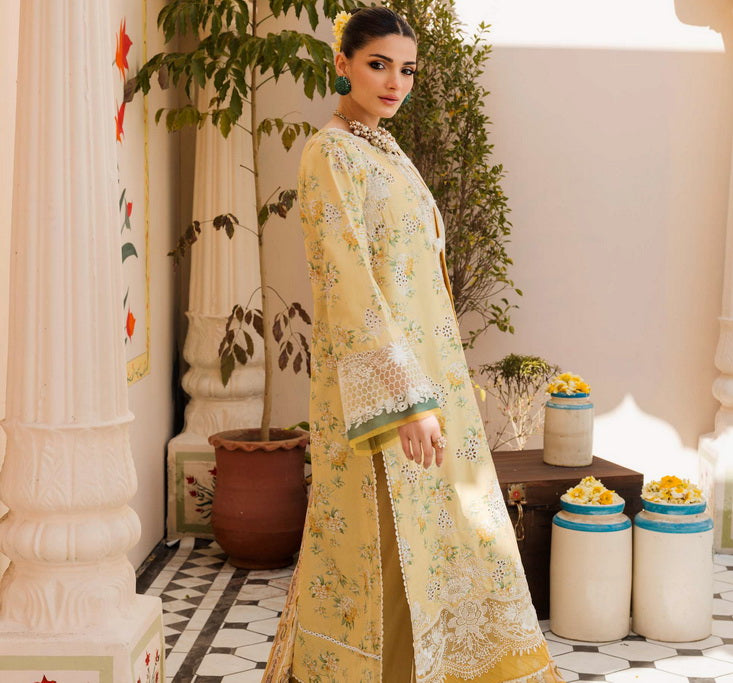Amal by Motifz Embroidered Lawn Unstitched 3Pc Suit 4623-Carolina
