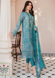 Amal by Motifz Embroidered Lawn Unstitched 3Pc Suit 4627-Jasper