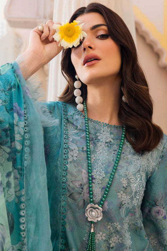 Amal by Motifz Embroidered Lawn Unstitched 3Pc Suit 4627-Jasper