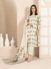 Lehr by Tawakkal Fabrics Leather Peach Unstitched 3Pc Suit D-4702