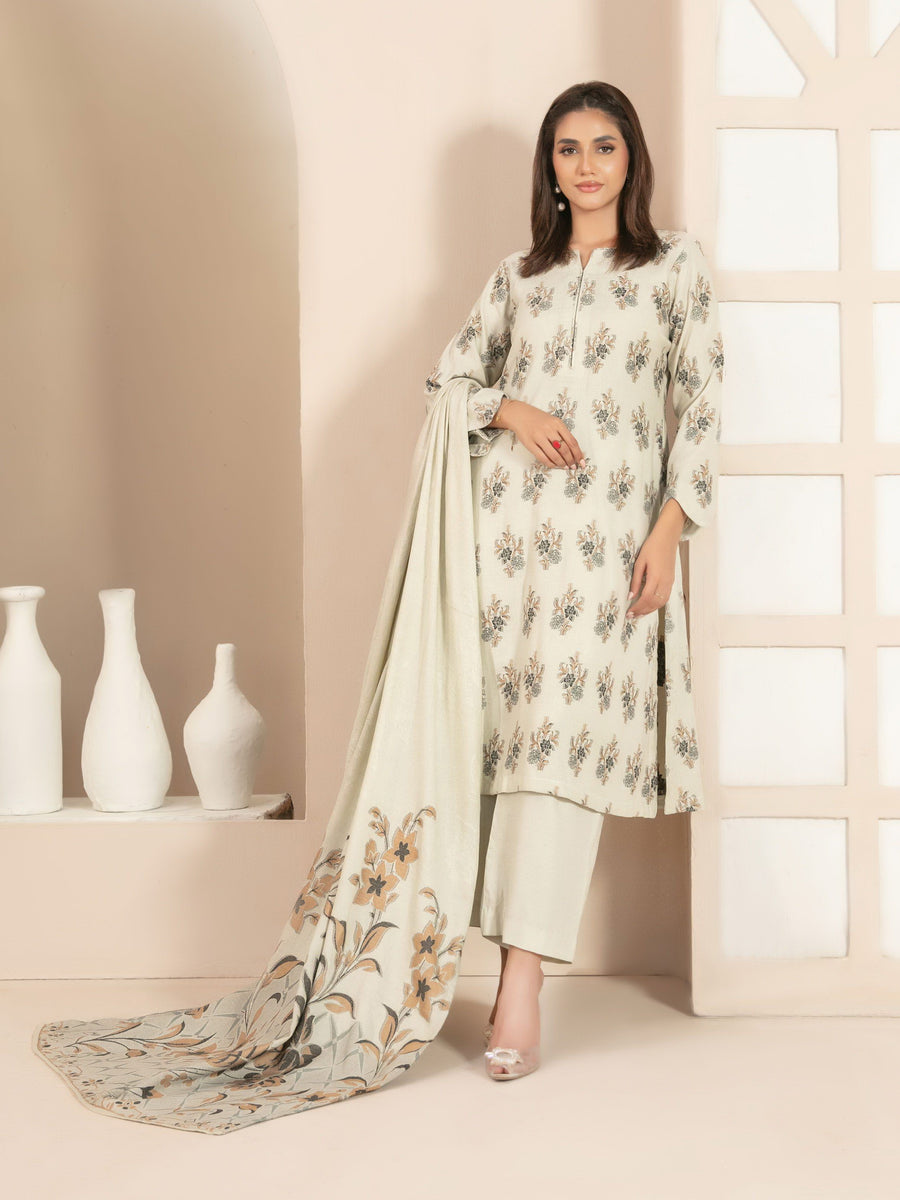 Lehr by Tawakkal Fabrics Leather Peach Unstitched 3Pc Suit D-4702