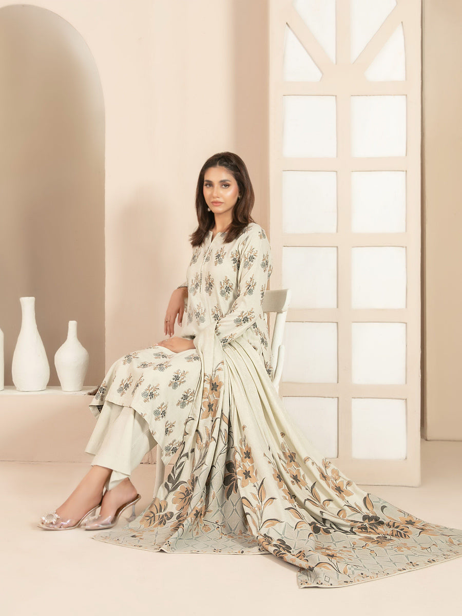 Lehr by Tawakkal Fabrics Leather Peach Unstitched 3Pc Suit D-4702