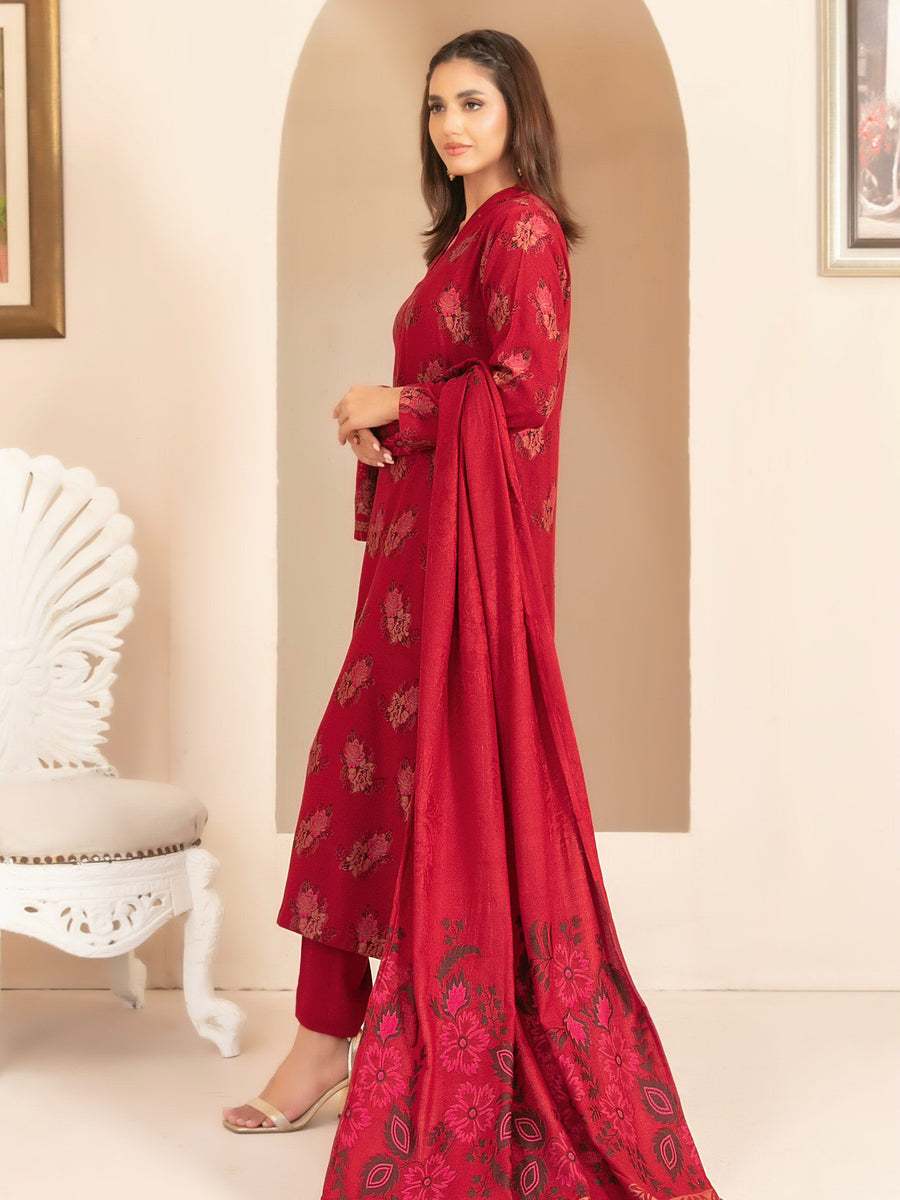 Lehr by Tawakkal Fabrics Leather Peach Unstitched 3Pc Suit D-4703