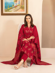 Lehr by Tawakkal Fabrics Leather Peach Unstitched 3Pc Suit D-4703