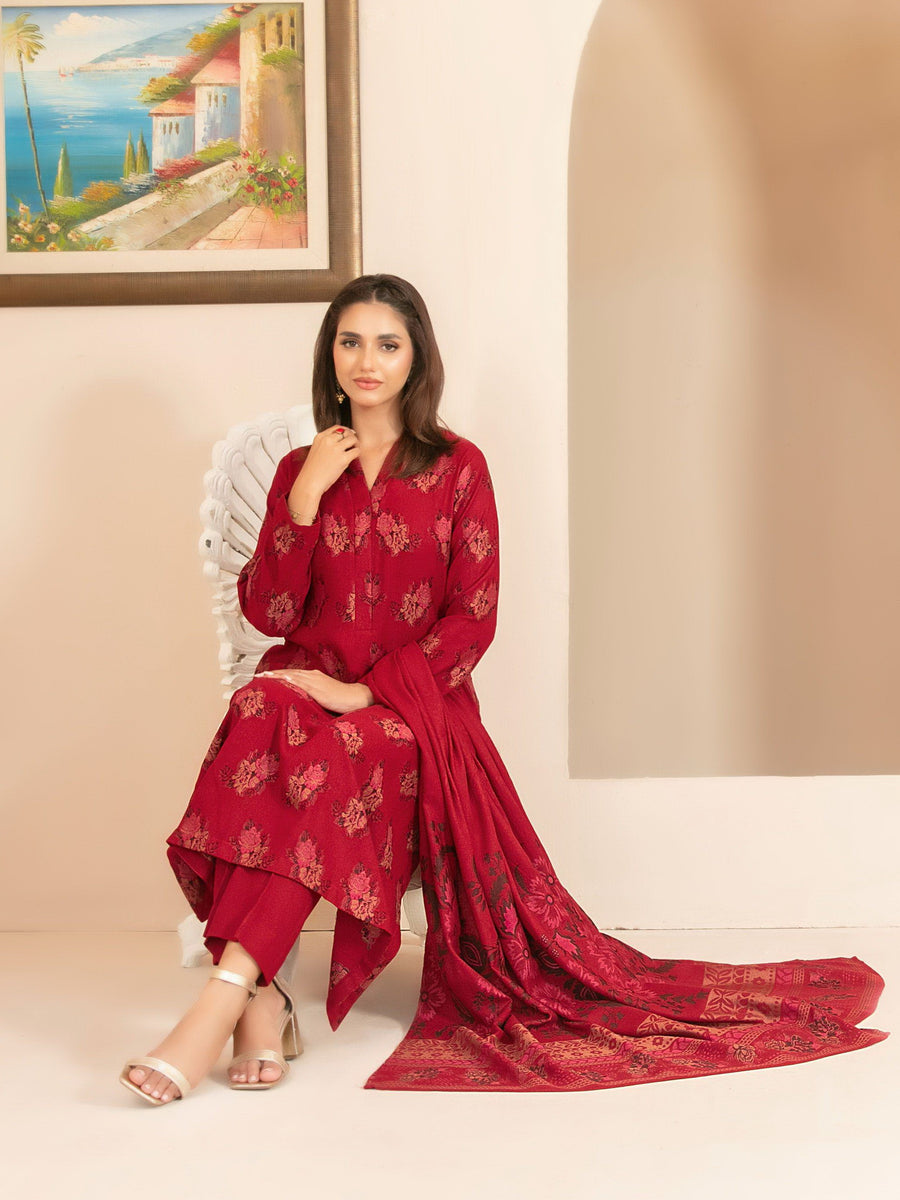 Lehr by Tawakkal Fabrics Leather Peach Unstitched 3Pc Suit D-4703