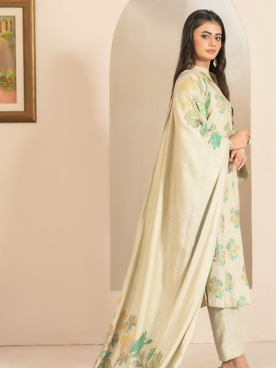 Lehr by Tawakkal Fabrics Leather Peach Unstitched 3Pc Suit D-4705