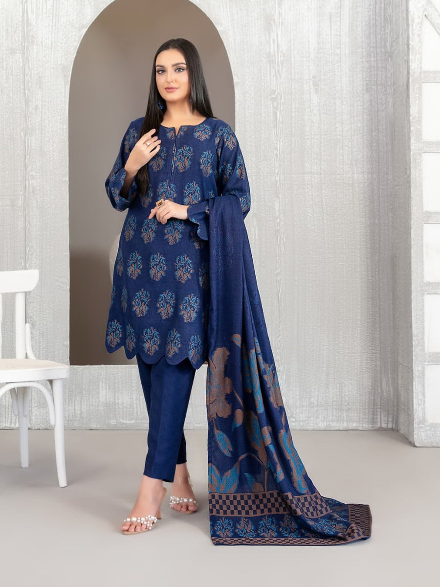 Lehr by Tawakkal Fabrics Vol-02 Leather Peach Unstitched 3Pc Suit D-4701