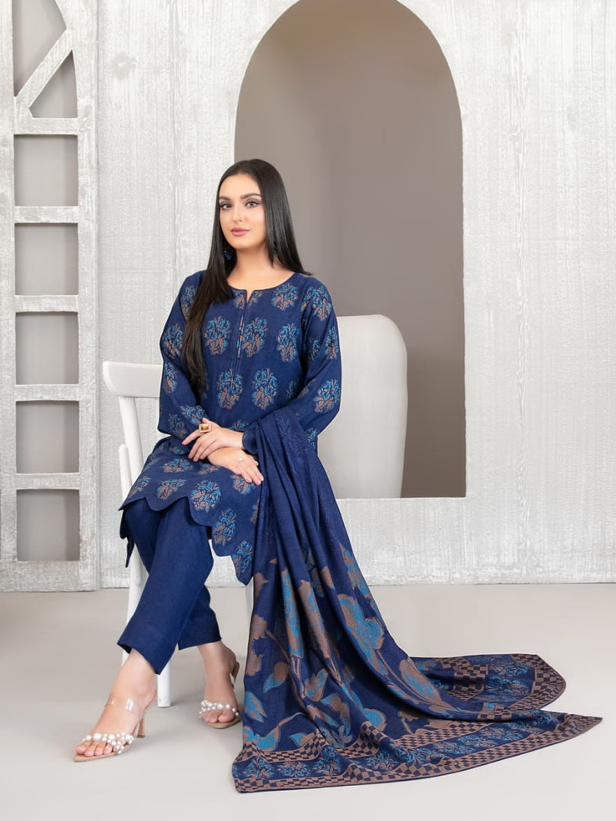 Lehr by Tawakkal Fabrics Vol-02 Leather Peach Unstitched 3Pc Suit D-4701