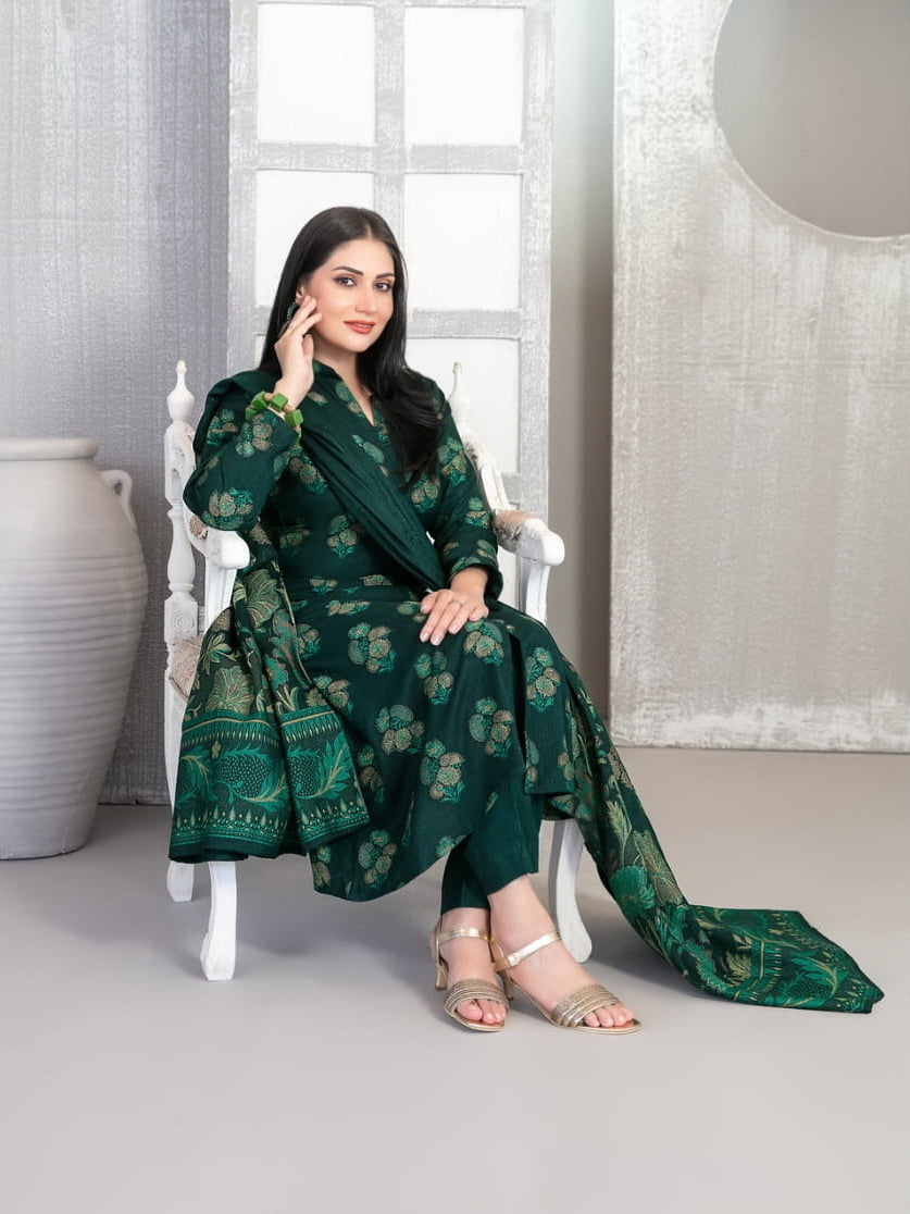 Lehr by Tawakkal Fabrics Vol-02 Leather Peach Unstitched 3Pc Suit D-4709