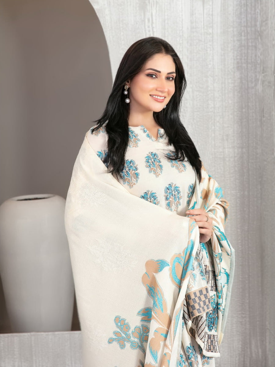 Lehr by Tawakkal Fabrics Vol-02 Leather Peach Unstitched 3Pc Suit D-4712