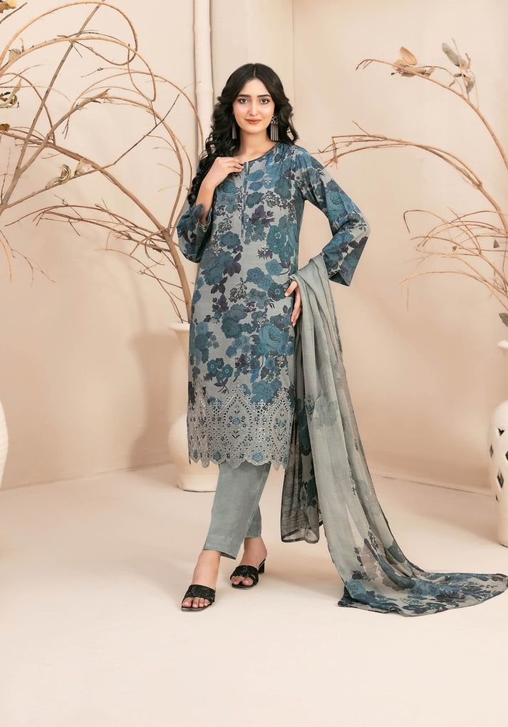 Alvira by Tawakkal Fabrics Embroidered Staple Unstitched 3Pc Suit D-4852
