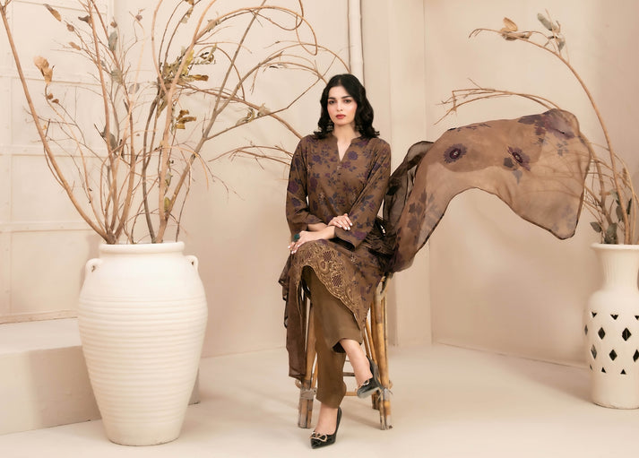 Alvira by Tawakkal Fabrics Embroidered Staple Unstitched 3Pc Suit D-4854