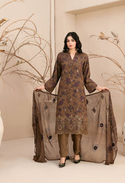 Alvira by Tawakkal Fabrics Embroidered Staple Unstitched 3Pc Suit D-4854