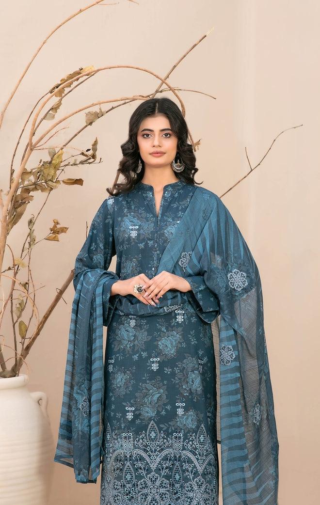 Alvira by Tawakkal Fabrics Embroidered Staple Unstitched 3Pc Suit D-4855