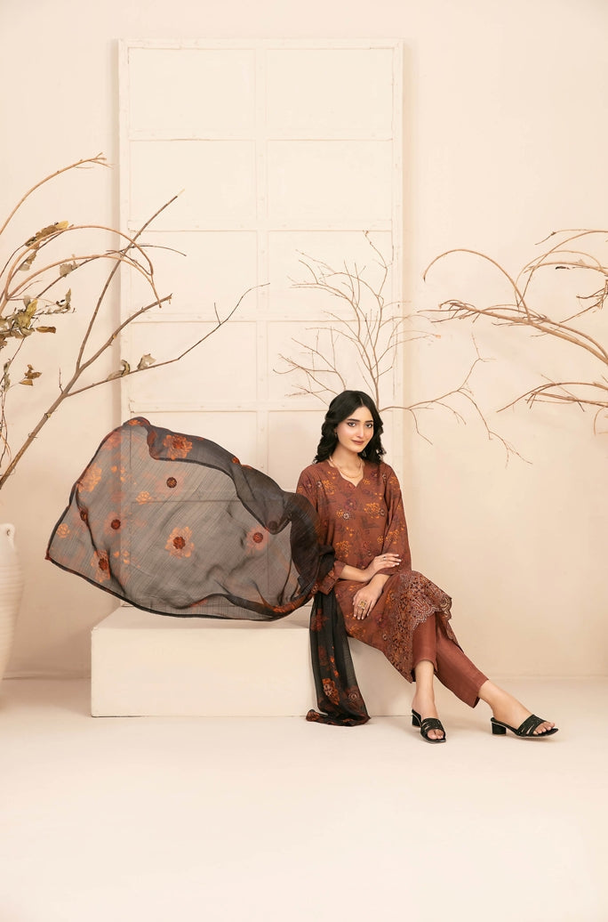 Alvira by Tawakkal Fabrics Embroidered Staple Unstitched 3Pc Suit D-4856