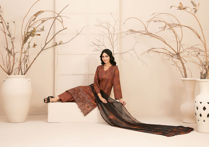 Alvira by Tawakkal Fabrics Embroidered Staple Unstitched 3Pc Suit D-4856