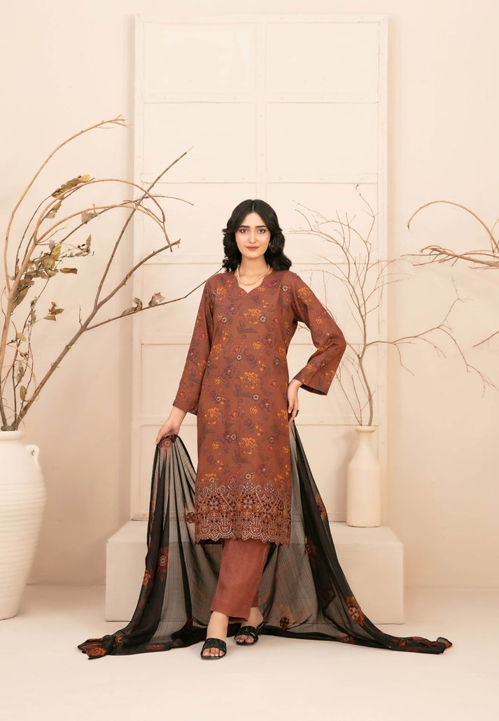 Alvira by Tawakkal Fabrics Embroidered Staple Unstitched 3Pc Suit D-4856