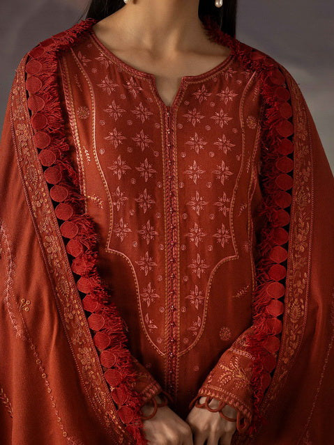 Dastaan by Riaz Arts Vol-02 Leather Peach Unstitched 3Pc Suit DS-49