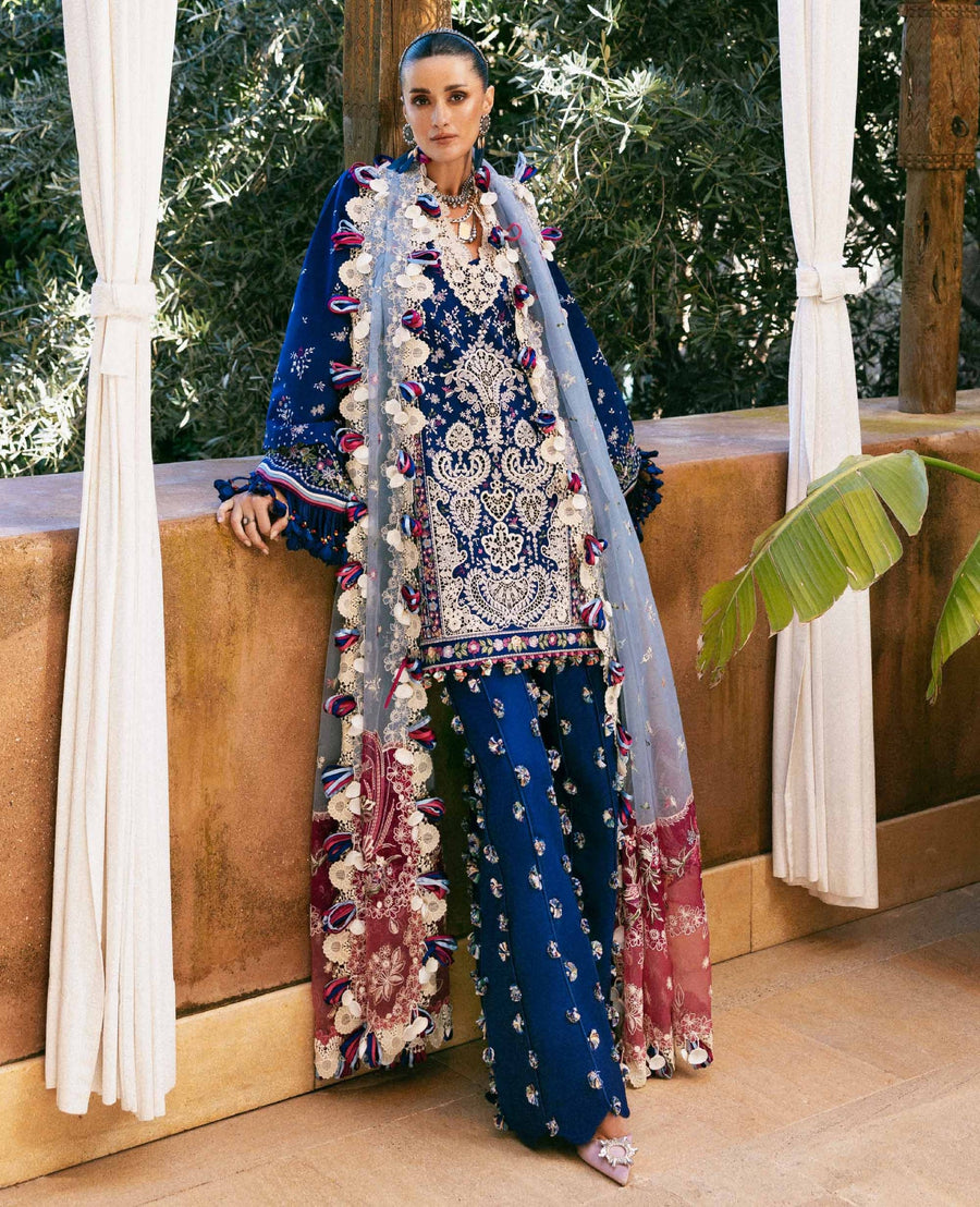 Republic WomensWear Reine Embroidered Lawn Unstitched 3Pc Suit D-4A Sia