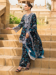 Zainab Chottani Luxury Lawn Unstitched Embroidered 3Pc Suit D-4B PANCHHI