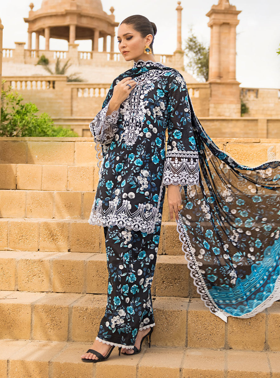 Zainab Chottani Luxury Lawn Unstitched Embroidered 3Pc Suit D-4B PANCHHI