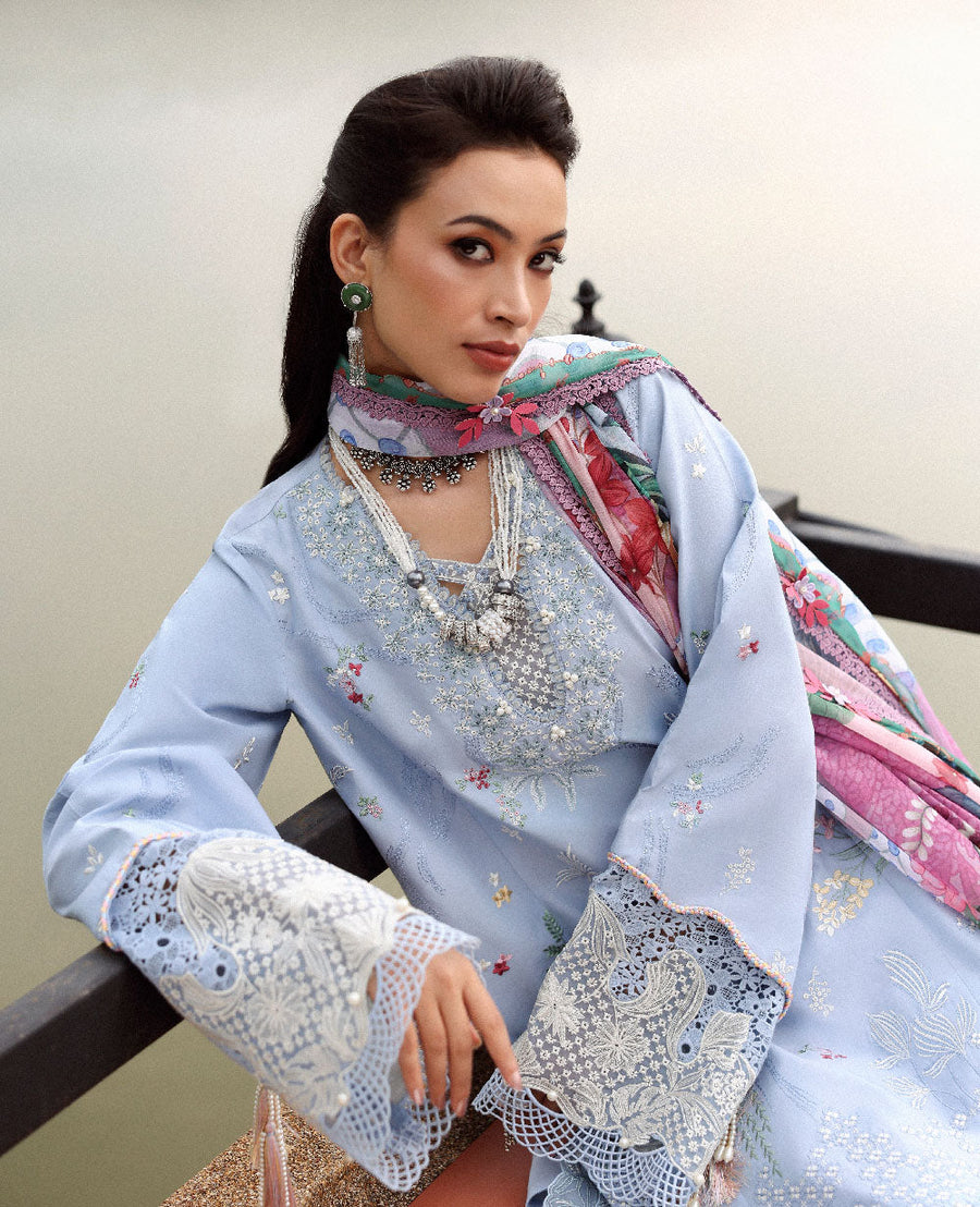 Republic WomensWear Lilas Embroidered Lawn Unstitched 3Pc Suit D-4B ELOWEN