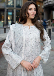 AL Zohaib Dhagakari Embroidered Lawn Unstitched 3Pc Suit D-05