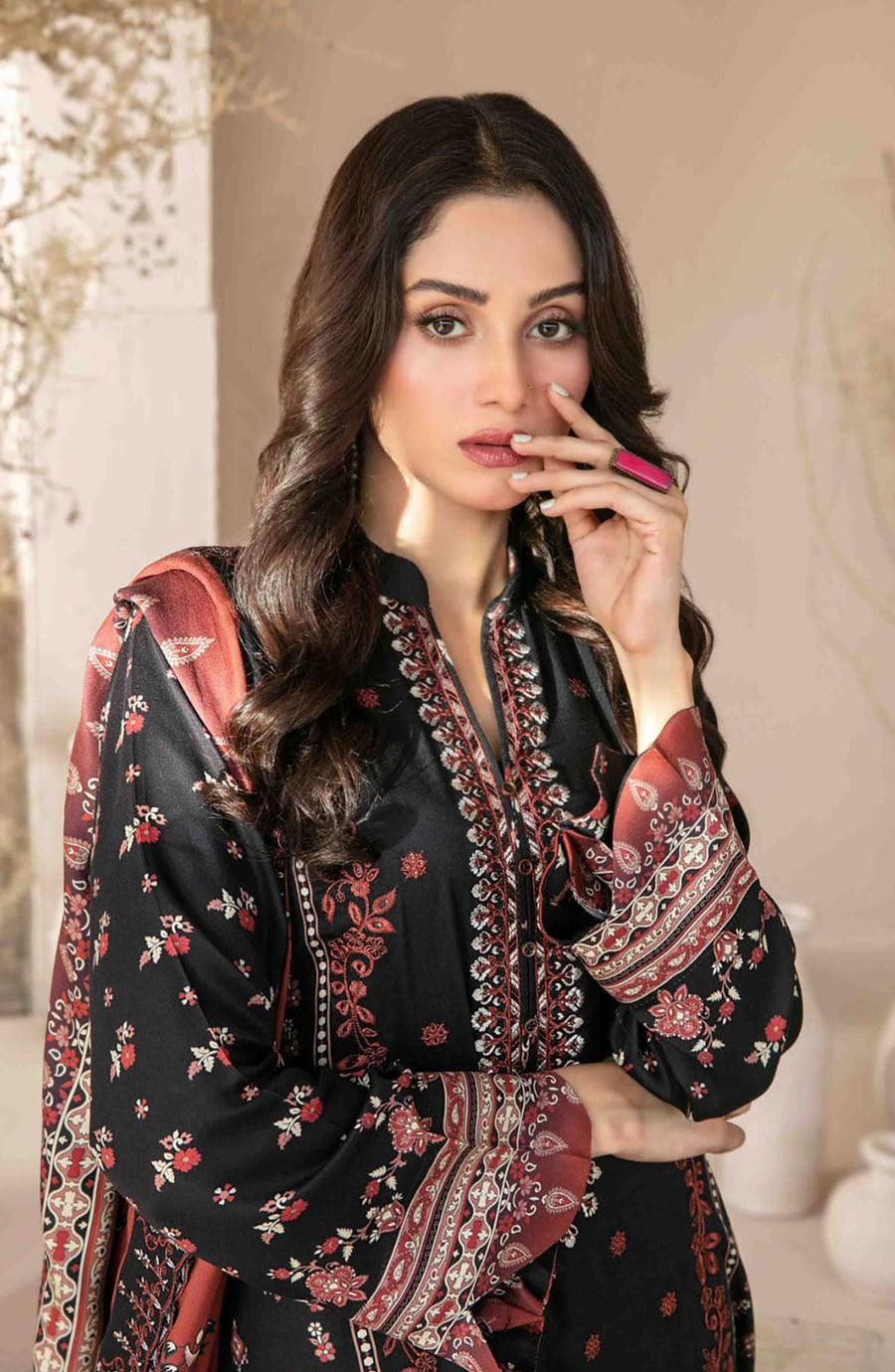 Tawakkal Fabrics Masarra Embroidered Staple Unstitched 3Pc Suit D-5031