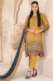 Tawakkal Fabrics Masarra Embroidered Staple Unstitched 3Pc Suit D-5036