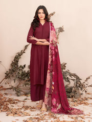 Zubiya by Tawakkal Fabrics Leather Peach Unstitched 3Pc Suit D-5077