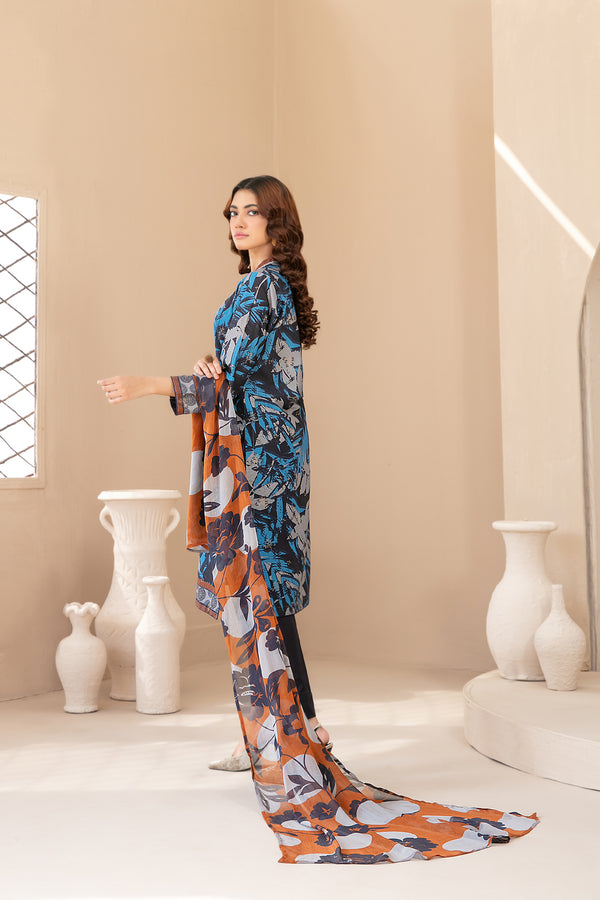 Tawakkal Fabrics Nuralain Digital Printed Staple Unstitched 3Pc Suit D-5370