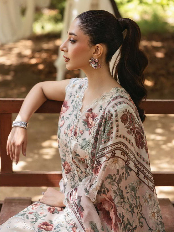 Tahra by Zainab Chottani Embroidered Lawn Unstitched 3Pc Suit D-05B SAMAHA