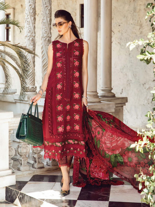Maria.B Embroidered Luxury Lawn Unstitched 3Pc Suit EL-24-05