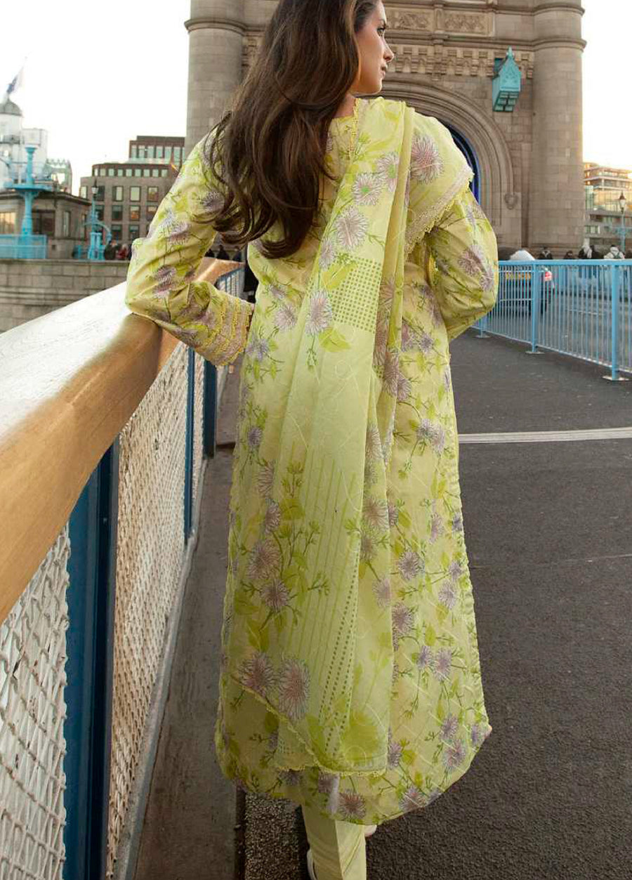 AL Zohaib Dhagakari Embroidered Lawn Unstitched 3Pc Suit D-06